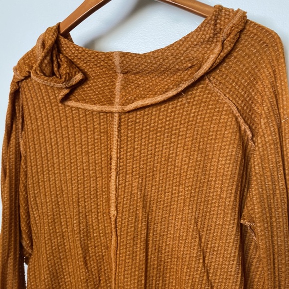 Free People We The Free Wildcat Thermal Sweater in Cedar - Picture 10 of 11